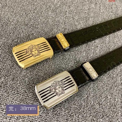 范思哲男士休闲腰带38MM宽头层压鳄鱼 哪里有卖高仿范思哲腰带 精仿范思哲皮带 原版范思哲皮带 A货范思哲皮带 原单范思哲皮带
