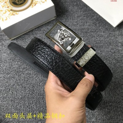 范思哲高端男士腰带顶级品质自动扣滑道扣 哪里有卖高仿范思哲腰带 精仿范思哲皮...