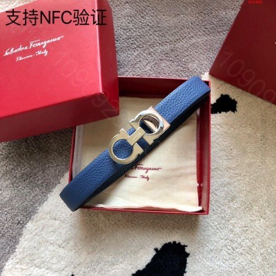 菲拉女式宽2.5荔枝纹进口小牛皮搭配全铜 哪里有卖高仿菲拉格慕腰带 精仿菲拉...