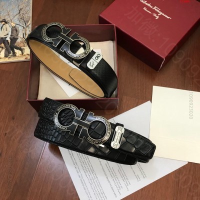 飞啦精品双色亚光喷砂纯钢扣系列，原单品级,高 哪里有卖高仿菲拉格慕腰带 精仿...
