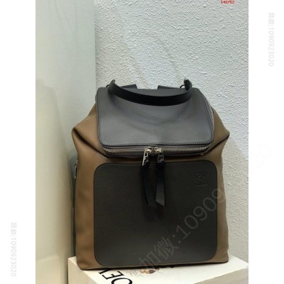 Loewe罗意威专柜新款双肩包颜色杏 哪里有卖高仿罗意威背包 精仿罗意威双肩包 原版罗意威双肩包 A货罗意威双肩包 原单罗意威双肩包