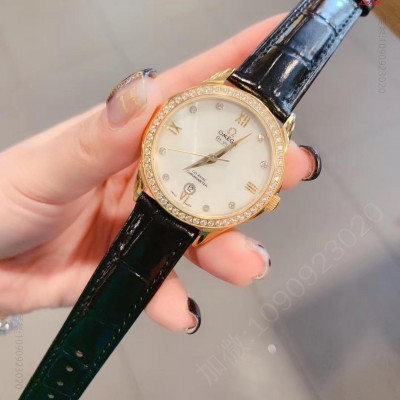 玫金欧米茄OMEGA女士腕表进口石 高仿欧米茄腕表 精仿欧米茄手表 原版欧米茄钟表 A货欧米茄腕表 原单欧米茄腕表