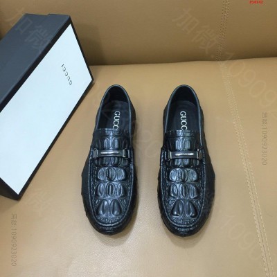 上脚超级舒服古奇高端时尚豆豆鞋进口牛柒 高仿古驰男鞋 精仿古驰男鞋 原版古驰...