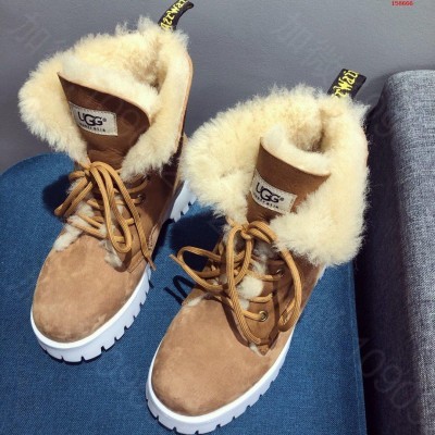 U皮毛一体爆款A级猪巴戈或头层牛皮拼皮毛 高仿UGG女鞋 精仿UGG女鞋 原...