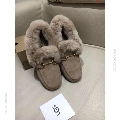 U家浅口鞋温暖来袭松软亲肤的兔毛五金扣 高仿UGG女鞋 精仿UGG女鞋 原版...