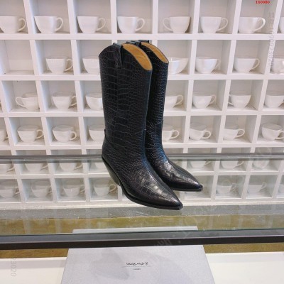 ST家22鳄鱼纹西部牛仔靴粗跟长靴秋冬新品 高仿StuartW女鞋 精仿StuartW女鞋 原版StuartW女鞋 A货StuartW女鞋
