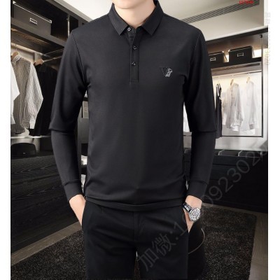 范思哲2023秋冬季新品翻领POLO 高仿名牌长袖T恤男装 精仿名牌长袖T恤男装 原版名牌长袖T恤男装 原单A货名牌长袖T恤男装