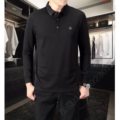 LV2023秋冬季新品翻领POLO 高仿名牌长袖T恤男装 精仿名牌长袖T恤男装 原版名牌长袖T恤男装 原单A货名牌长袖T恤男装