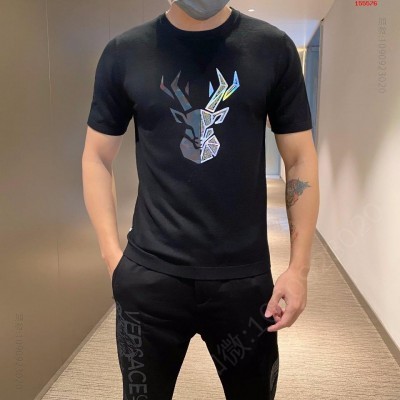 秋冬高端烫钻圆领毛衣纯棉面料亲肤柔软 高仿名牌短袖T恤男装 精仿名牌短袖T恤男装 原版名牌短袖T恤男装 原单A货名牌短袖T恤男装