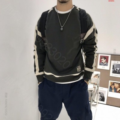 Loew2023新款拼接长袖连帽卫衣高 高仿名牌毛衣/羊毛衫男装 精仿名牌毛...