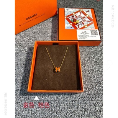HERHESMiniPopH系列金色 高仿名牌项链 精仿名牌项链 原版名牌项链 A货名牌项链 原单名牌项链