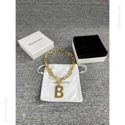 BALENCIAGA复古金属字母 高仿名牌项链 精仿名牌项链 原版名牌项链 A货名牌项链 原单名牌项链
