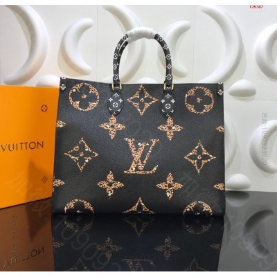 顶级豹纹Onthego手袋 lv女包官方网站 精仿LV女包 原版LV路易威登...