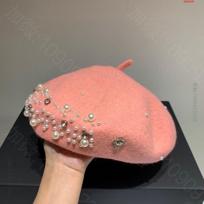 LV贝蕾帽珍珠羊毛面料秋冬搭衣必备头 高仿品牌帽子 精仿品牌帽子 原版品牌帽...
