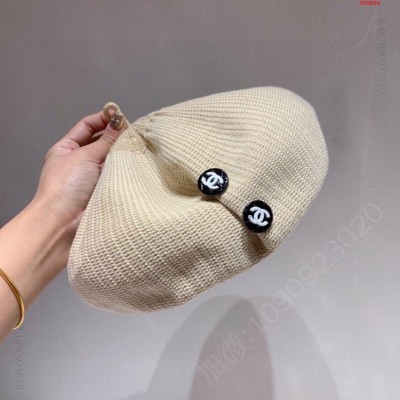 Chanel香奈儿早秋新款针织贝雷帽甜美 高仿品牌帽子 精仿品牌帽子 原版品牌帽子 A货品牌帽子 原单品牌帽子