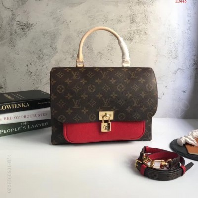 MARIGNAN邮差包大红 原单lv和正品一样吗？ 精仿LV女包 原版LV路易威登女包 A货LV女包 高仿LV女包 原单LV女包