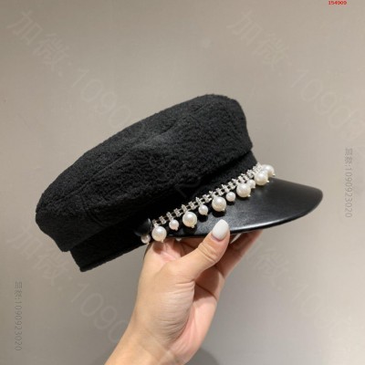 跑量Chanel香奈儿羊羔毛军帽2023 高仿品牌帽子 精仿品牌帽子 原版品...