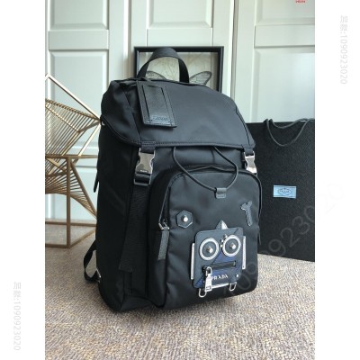 P家出新款双肩背包2VZ135机器人原 高仿品牌背包/双肩包