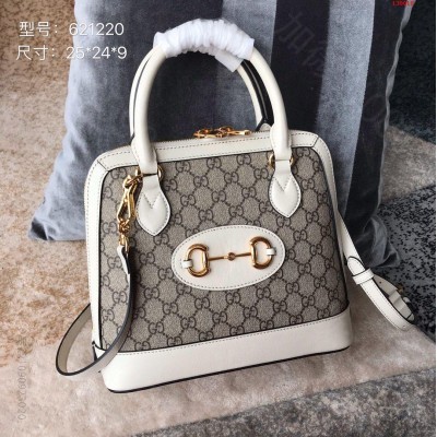 gucci古驰G家新款GG1955马衔扣款型小号手提包 原单古琦包包 高仿古...
