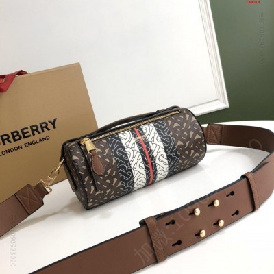 B家精巧的圆柱形巴瑞尔包精选环保帆布材质焕 Burberry巴宝莉女包经典款式 原单巴宝莉包包 精仿巴宝莉女包 精仿巴宝莉女包 原版巴宝莉包包