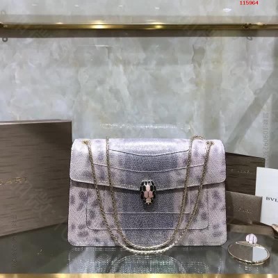 宝格丽Bvlgari水蛇皮蛇头包包 A货宝格丽女包 高仿宝格丽包包