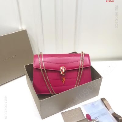 BVLGARI 宝格丽闪电吊坠限量款Serpenti珐琅双层蛇头包 高仿宝格丽包包