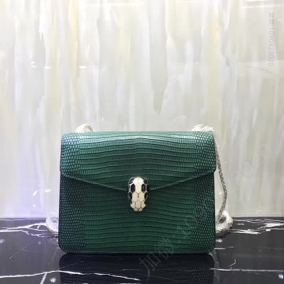 Bvlgari进口蜥蜴皮 原版宝格丽女包 A货宝格丽女包