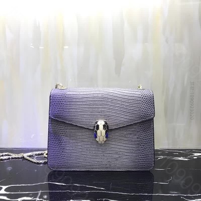 Bvlgari进口蜥蜴皮 A货宝格丽女包