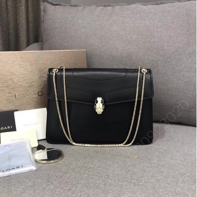 BVLGARI 宝格丽Serpenti双层珐琅蛇头包 原版宝格丽女包