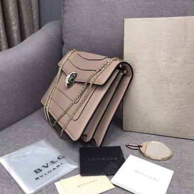 BVLGARI 宝格丽Serpenti双层珐琅蛇头包 高仿宝格丽包包 原单宝格丽包包
