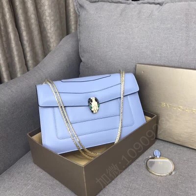 BVLGARI 宝格丽Serpenti双层珐琅蛇头包 原版宝格丽女包