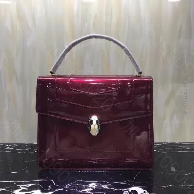 Bvlgari 宝格丽双层漆皮蛇头包大号 精仿宝格丽女包