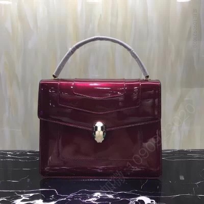 Bvlgari 宝格丽双层漆皮蛇头包大号 精仿宝格丽女包