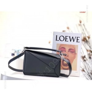 小号 Loewe （深灰荔枝纹）Puzzl 高仿罗意威包包2023经典款 精仿罗意威女包 原版罗意威女包 A货罗意威女包 原单罗意威包包