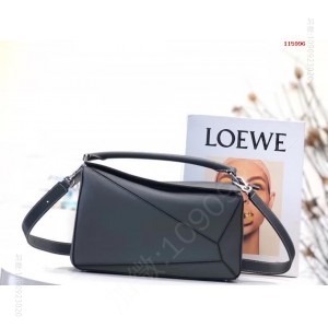 中号 Loewe （深灰荔枝纹）Puzzl 高仿罗意威包包2023经典款 精仿罗意威女包 原版罗意威女包 A货罗意威女包 原单罗意威包包