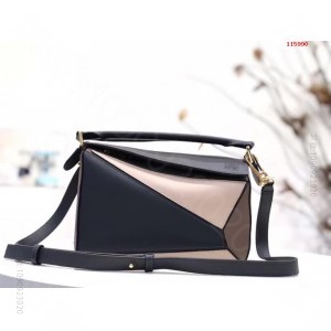 小号 Loewe （啡色拼色）Puzzle 高仿罗意威包包2023经典款 精...