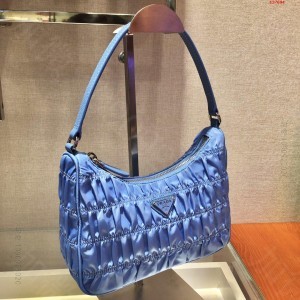 nylon皱褶Hobo手拎腋下包 高仿普拉达包包 A货普拉达女包 原单普拉达