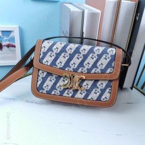 新品 Triomphe麻布拼接凯旋门对 高仿赛琳包包 精仿赛琳女包 原版赛琳女包 A货赛琳女包 原单赛琳女包