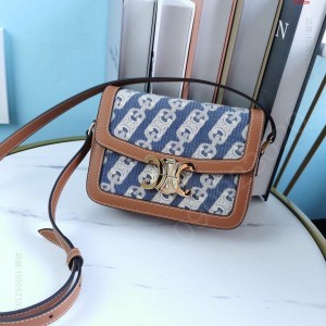 新品 Triomphe麻布拼接凯旋门对 高仿赛琳包包 精仿赛琳女包 原版赛琳女包 A货赛琳女包 原单赛琳女包