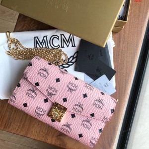 图片为中号MCM原单货新款信封链条翻盖 高仿MCM包包 精仿MCM女包 原版...