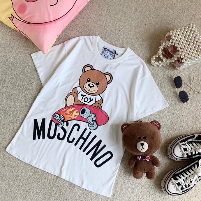 潮牌女装短袖 Moschino 2023SS 滑板熊T恤 原单潮牌短袖 