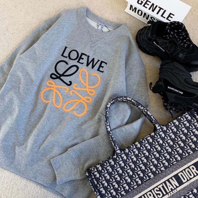 高仿罗意威女装卫衣 罗意威女装卫衣 Loewe 2023FW 经典刺绣卫衣 原单罗意威卫衣 