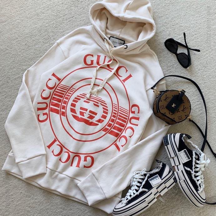 古驰女装卫衣 Gucci 2023FW最新款！复古唱片Logo卫衣 原单古奇卫衣