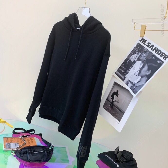 Alexander wang 20AW最新款马卡龙色系连帽卫衣