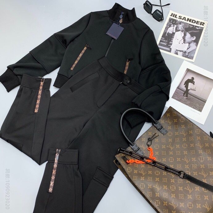 Louis Vuitton 20AW重工老花套装棒球服夹克卫裤