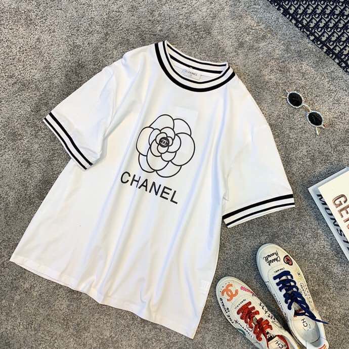 香奈儿女装短袖 Chanel 2023ss山茶花T恤 原单香奈儿短袖 