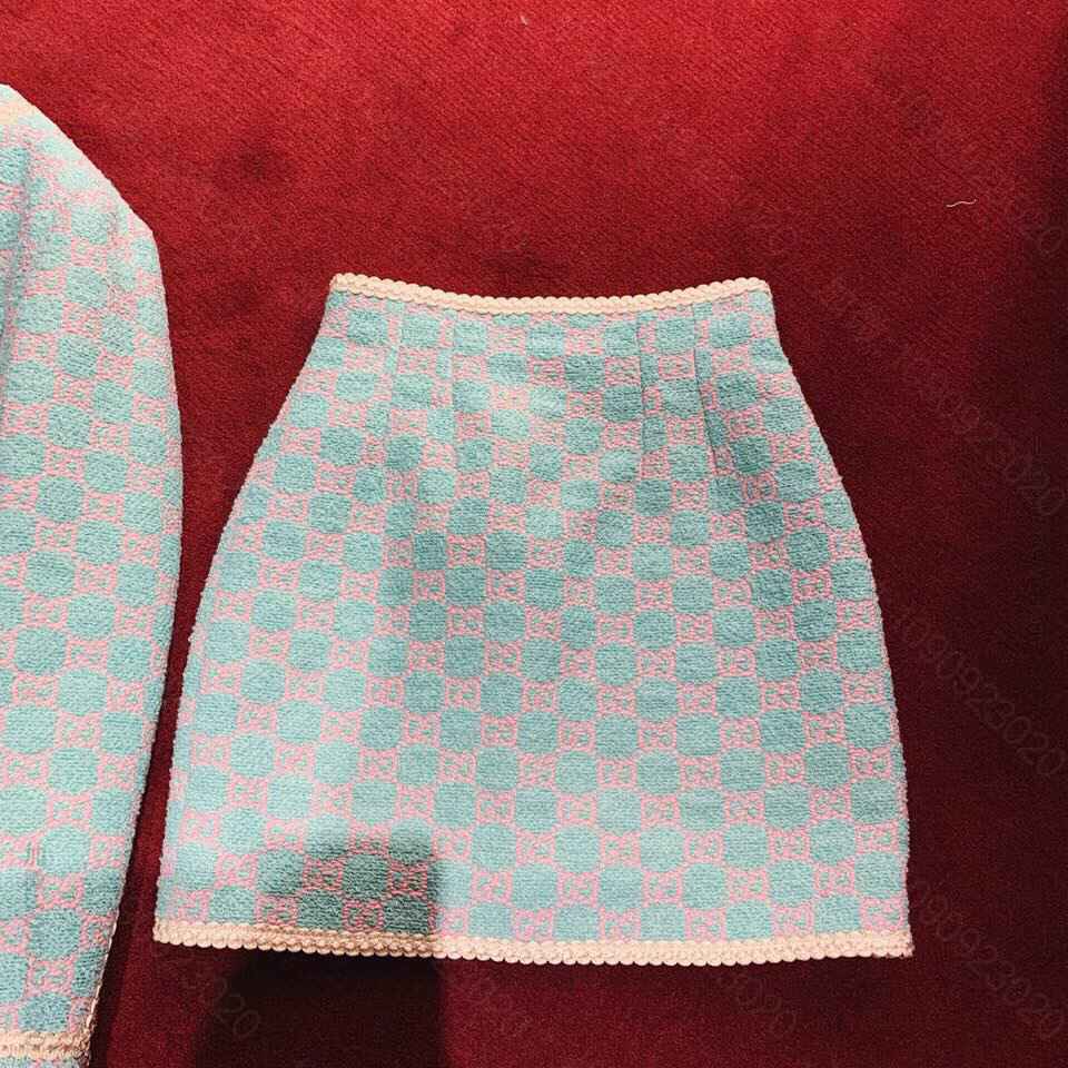 GG秋冬最新秀款半身裙蒂芙尼蓝