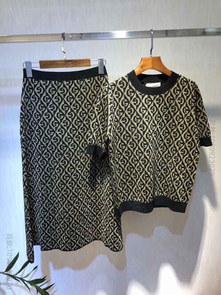 古奇金属丝混纺针织系列套装