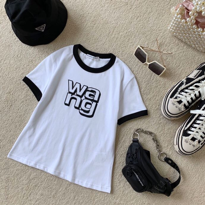 Alexander Wang 2023SS最新款袖口螺纹短袖
