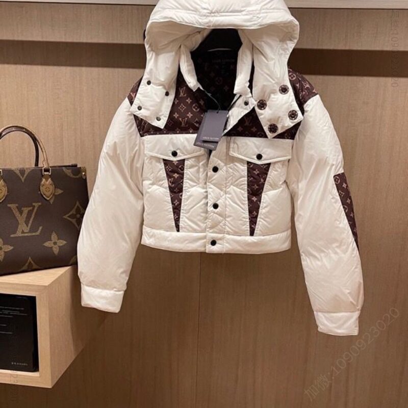 2023LouisVuittonLV路易威登经典老花色长袖羽绒服外套